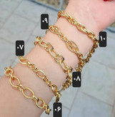 دستبندزنانه شانل جدید آبکاری طلا طرح حلقه ای مشابه طلا برند معتبر شین