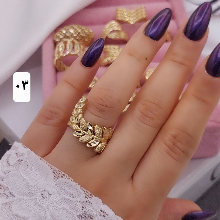 انگشترزنانه خوشه گندم جدید طلاروس مشابه طلا