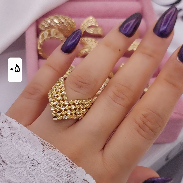 انگشترزنانه جدید طلاروس مشابه طلا مجلسی