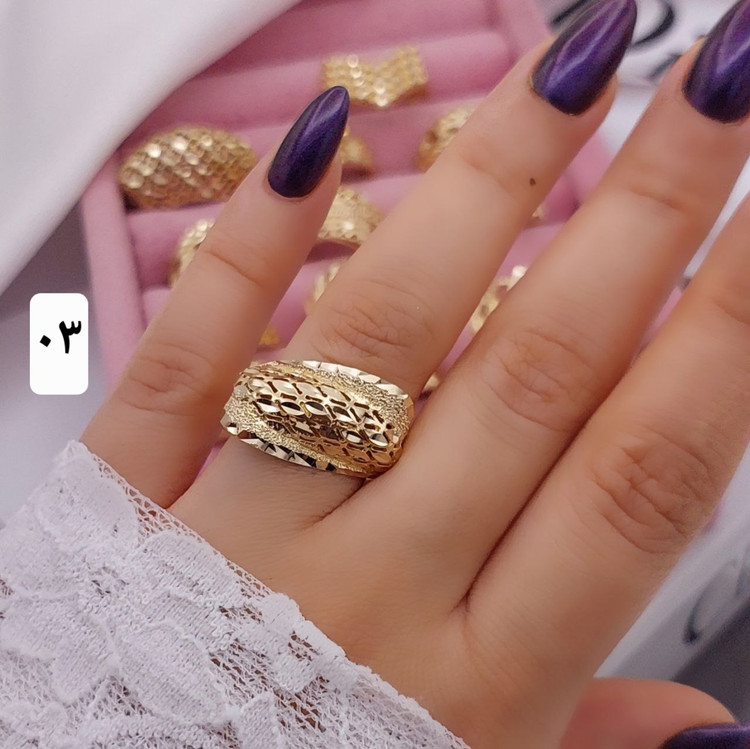 انگشتر جدیدزنانه طلاروس اصل باطراحی لوکس مشابه طلا