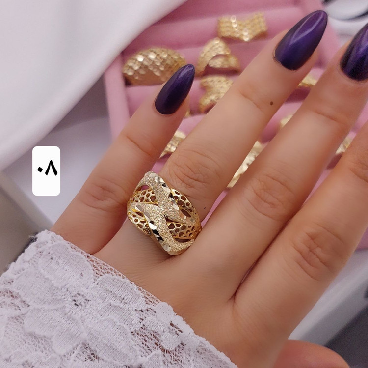 انگشتر جدیدزنانه طلاروس اصل مشابه طلا