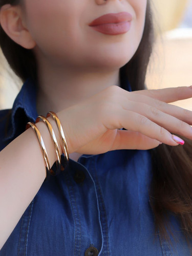 النگو آینه ای جدید مشابه طلا ۵میل رنگ ثابت برندysx