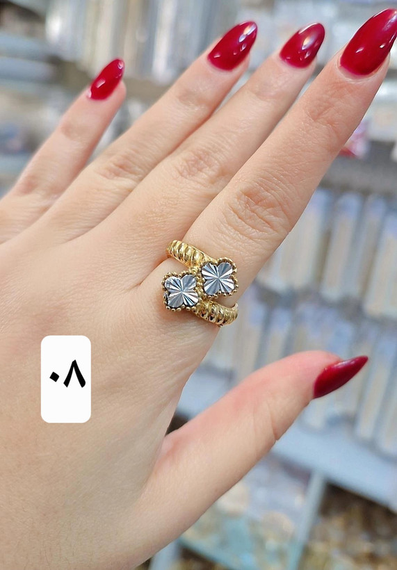 انگشترجدیدزنانه طلاروس ونکلیف طرح طلا رنگ ثابت