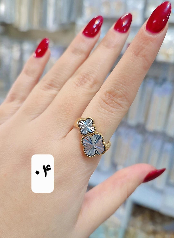 انگشترجدیدزنانه مشابه طلا برندونکلیف رنگ ثابت دائم