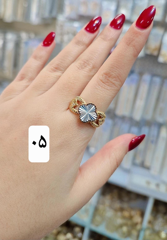 انگشترطلاروس جدیدزنانه ونکلیف طرح طلا رنگ ثابت کیفیت عالی