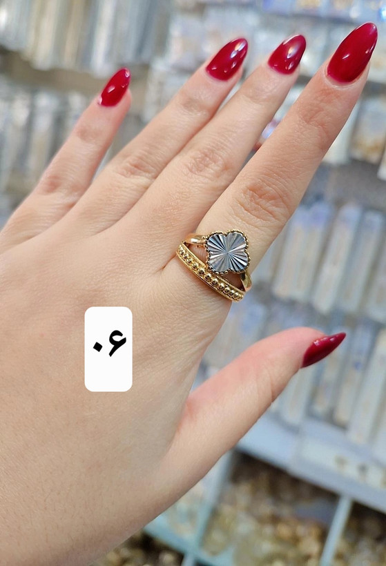 انگشترجدیدمشابه طلا زنانه ونکلیف رنگ ثابت وضدحساسیت