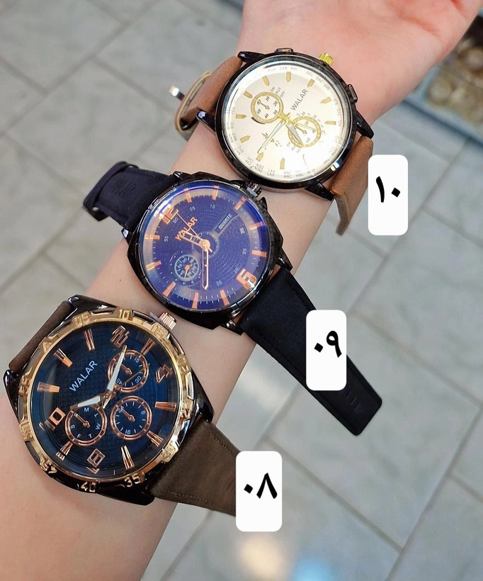 ساعت بندچرمی جدید پسرانه وارداتی والار باکیفیت عالی