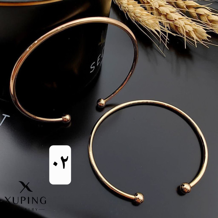 بنگل مینیمال ترند ژوپینگ،زنانه ومردانه مشابه طلا ،آبکاری طلا ۱۸عیار