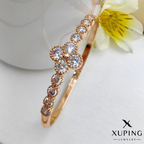 بنگل ونکلیف نگیندار کاملا مشابه نمونه طلا رنگ ثابت وضدحساسیت