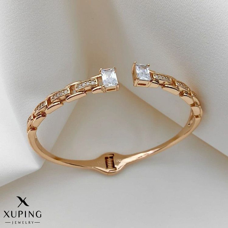 دستبند جدید ژوپینگ بنگل جواهری مشابه طلا،رنگ ثابت وضدحساسیت