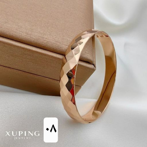 دستبندالنگویی آینه ای طلایی زنانه طرح طلا برندژوپینگ اصل