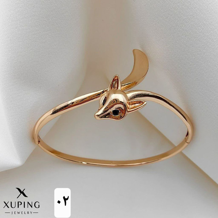 دستبند دخترانه خاص طلایی طرح طلا برندژوپینگ اصل