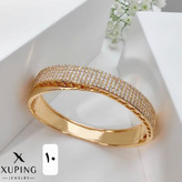 دستبند نگیندار مجلسی جواهری رنگ طلایی زنانه طرح طلا برندژوپینگ اصل