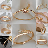 دستبند جواهری طلایی زنانه طرح طلا برندژوپینگ اصل