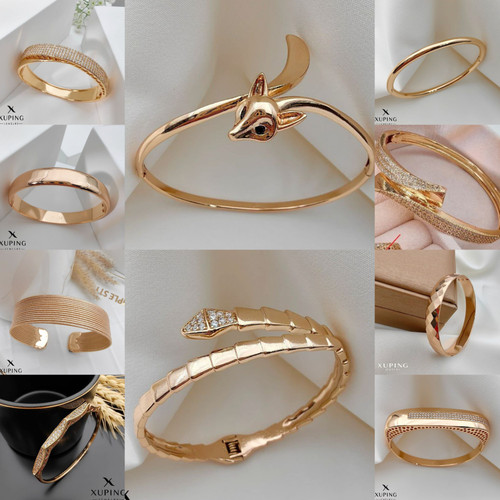 دستبند جواهری طلایی زنانه طرح طلا برندژوپینگ اصل