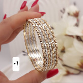 النگو زیگزاگی ترکیبی جدیدطلاروس اصل طرح موجی،رنگ ثابت تضمینی