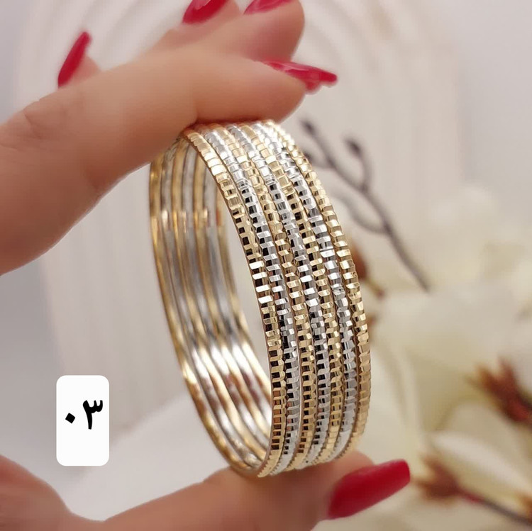 النگو ترکیبی طلاروس اصل طرح طلا،رنگ ثابت تضمینی