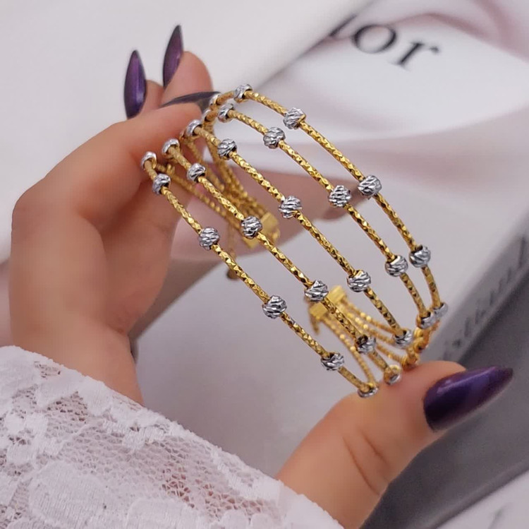 دستبند بنگل آلبرنادو با گوی نقره ای طرح جدیدطلا