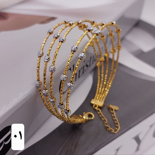 دستبند آلبرنادو دو رنگ مشابه طلا رنگ ثابت