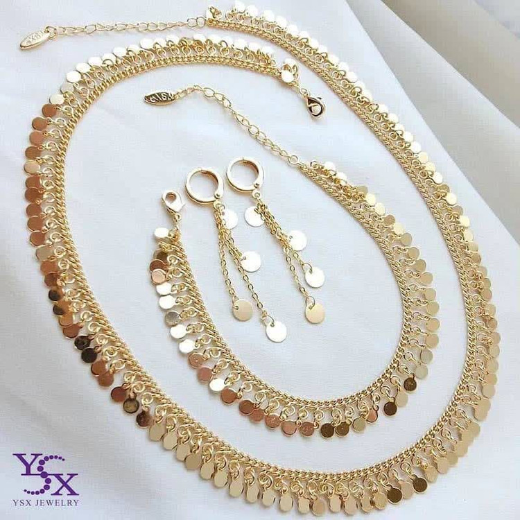 سرویس پولکی جدید مجلسی طرح طلا رنگ ثابت وضدحساسیت