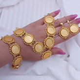 سرویس سکه ای الیزابت کاملا مشابه نمونه طلا رنگ ثابت کیفیت عالی تضمینی