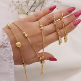 سرویس جدید آلبرنادو طرح طلا رنگ ثابت وضدحساسیت آبکاری طلا ۱۸عیار