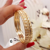 پک ۶عددی النگو ظریف طلاروس اصل ۲میل رنگ ثابت ضمانتی