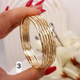 پک ۶عددی النگوآینه ای ظریف طلاروس اصل ۲میل رنگ ثابت ضمانتی