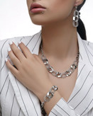 سرویس مجلسی نقره ای ریتون رنگ ثابت وضدحساسیت آبکاری طلا