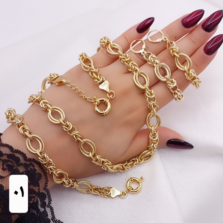 سرویس حلقه ای جدیدطرح طلا تضمینی رنگ ثابت