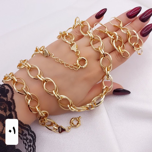 سرویس حلقه ای جدیدطرح طلا رنگ ثابت باکارت ضمانت یک ساله