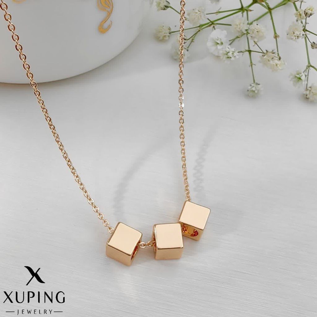 گردنبند مینیمال جدید دخترانه مکعبی برندمعتبر ژوپینگ