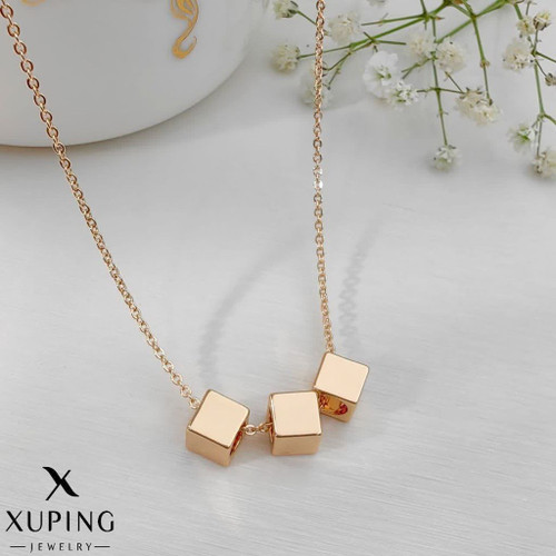 گردنبند مینیمال جدید دخترانه مکعبی برندمعتبر ژوپینگ