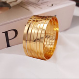 النگو آینه ای پهن تخت ۴میل طرح طلا آبکاری قوی برندمعتبر ysx