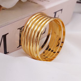 النگو آینه ای پهن دامله ۴میل طرح طلا آبکاری قوی برندمعتبر ysx