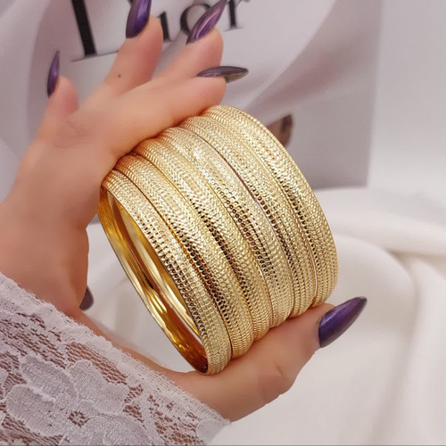 النگو پهن طلاروس اصل جدید زنانه ۳ عددی ۷میل تضمینی