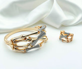 ست استخوانی ۴ رج دستبند وانگشتر طرح جواهری کیفیت عالی