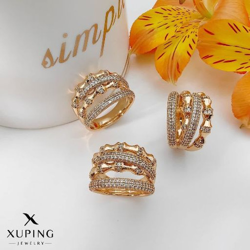 انگشتر جواهری زنانه طرح طلا برندمعتبر ژوپینگ