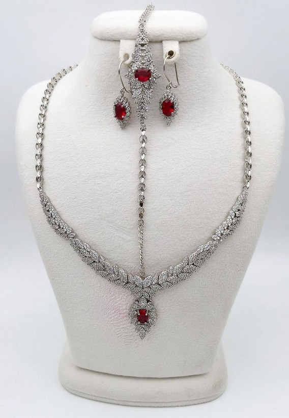 سرویس سیلورمجلسی جواهری مشابه طلا رنگ ثابت وضدحساسیت