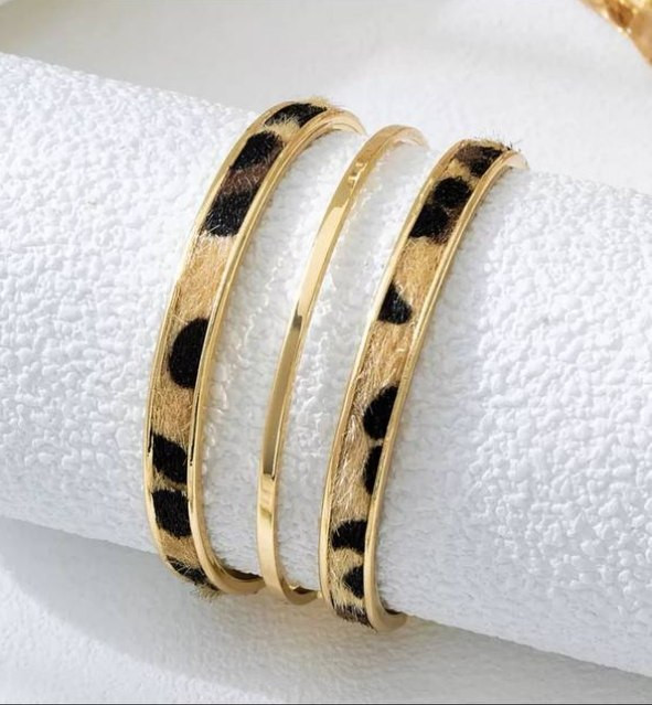 دستبند بنگل پلنگی ترند آبکاری وارداتی باکیفیت