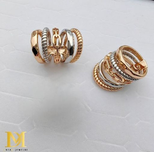 انگشتر پورتوفینو طرح جدید طلا رنگ ثابت وضدحساسیت آبکاری طلا۱۸عیار