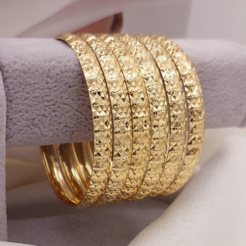 النگوطلاروس اصل پهن،طرح جدیدمشابه طلا پک ۳عددی؛۷ میلیمتر