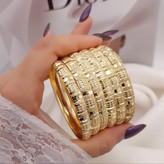 النگو پهن جدید طلاروس اصل مشابه طلا ۷میل. پک ۳عددی