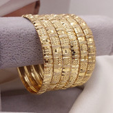 النگو پهن طلاروس اصل جدید طرح طلا ۷میل.پک ۳عددی