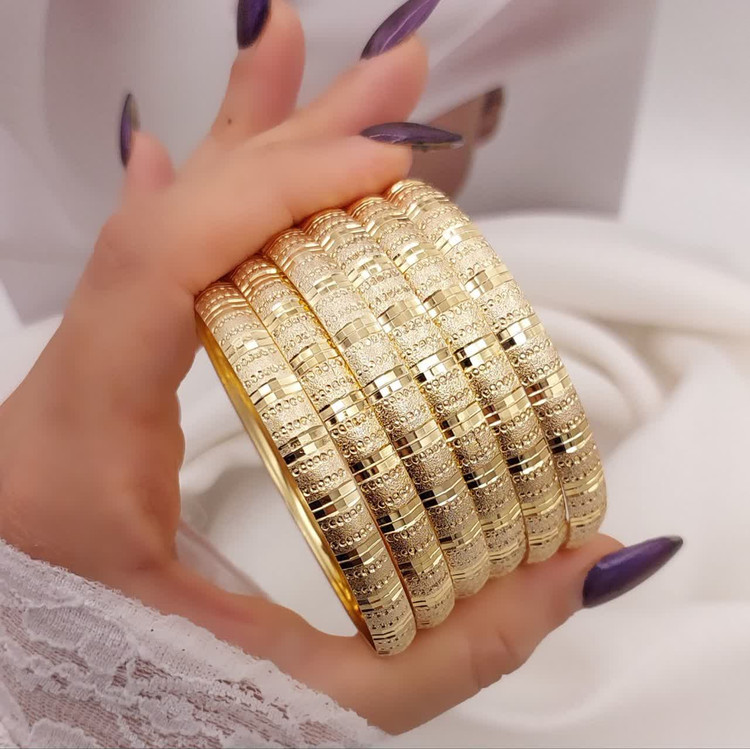 النگوپهن زنانه طلاروس طرح طلا رنگ ثابت تضمینی پک ۳عددی