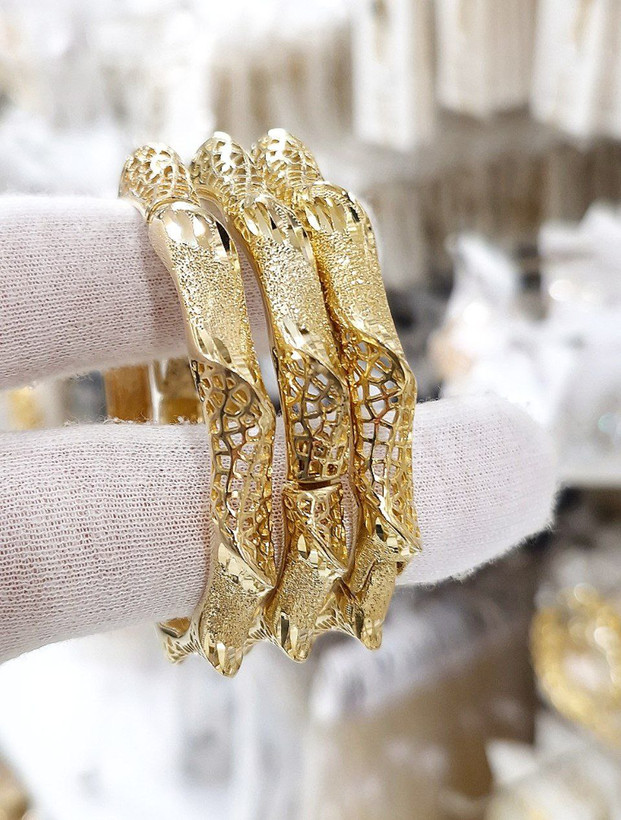 النگوقفلی فیوژن اماراتی طرح طلا جدید رنگ ثابت تضمینی