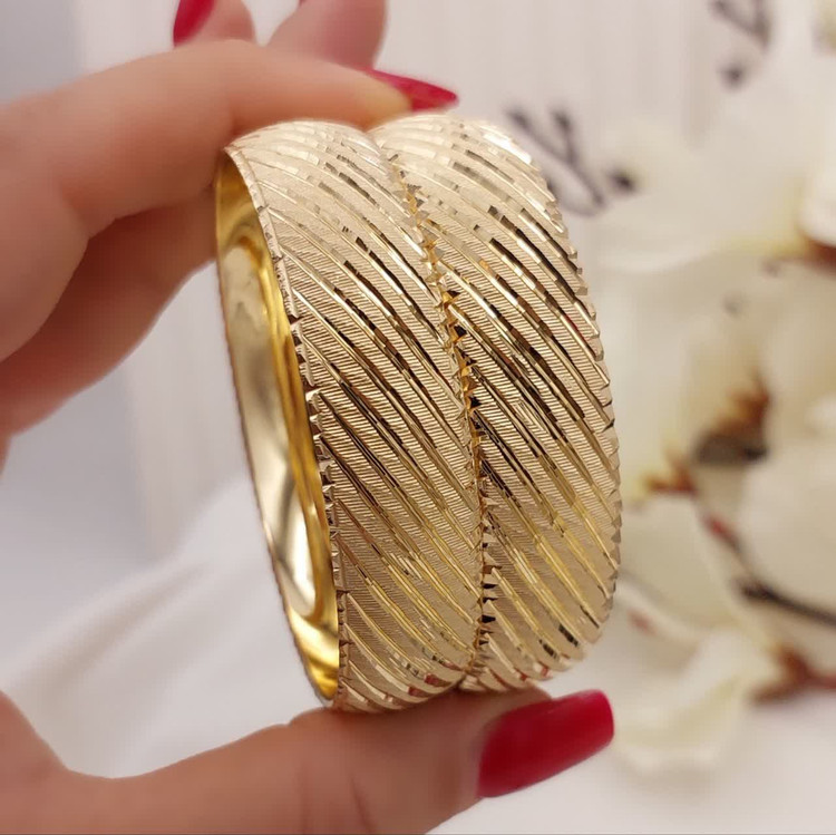 تکپوش زنانه طلاروس طرح طلا تضمینی ۱/۵سانت پک ۲عددی