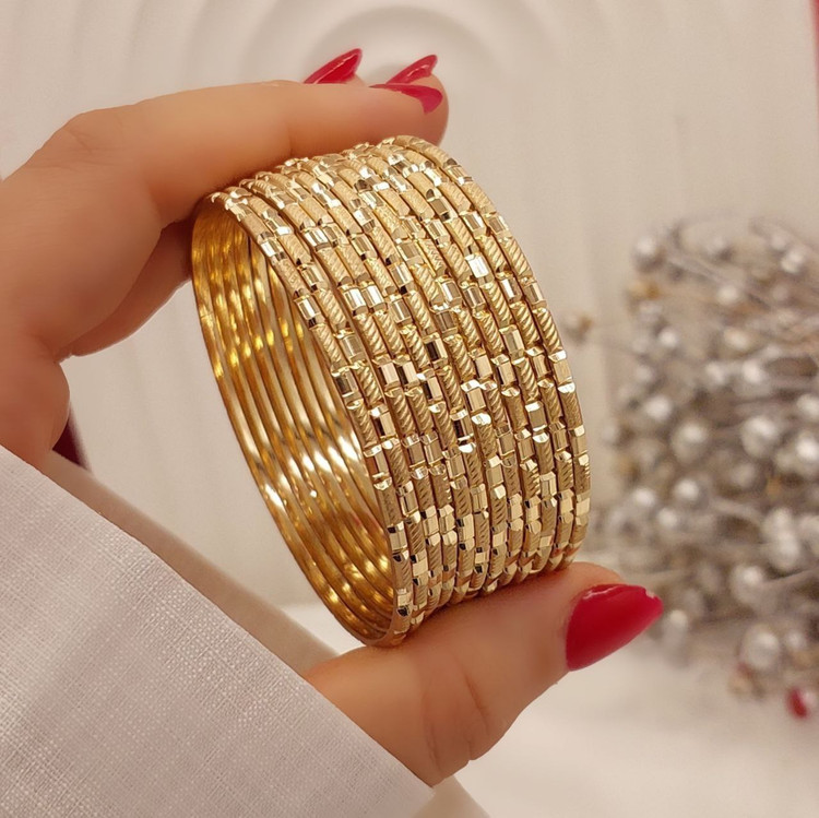 النگوطلاروس اصل جدید طرح طلا رنگثابت تضمینی ۲میلی پک۶عددی