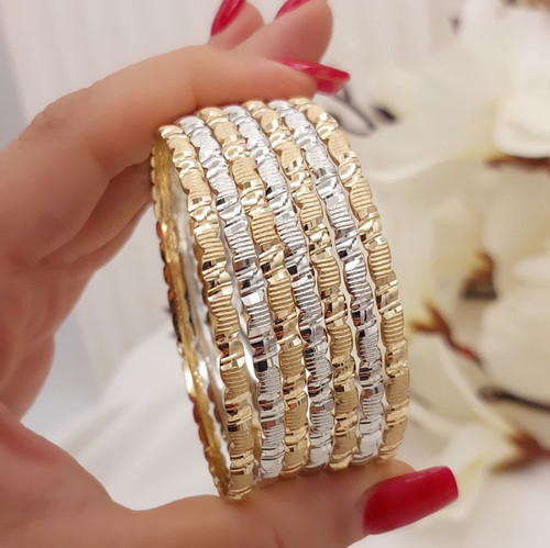 النگوطلاروس دو رنگ جدیدطرح طلا رنگ ثابت تضمینی ۳میل ۷عددی