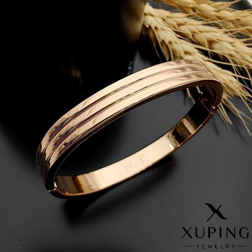 دستبند بنگل آینه ای جدیدطرح طلا رنگ ثابت برندمعتبرژوپینگ